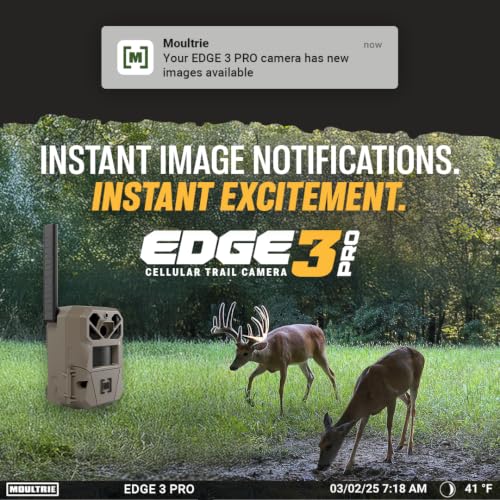 Moultrie Edge 3 Pro Cellular Trail Camera - 50MP, 0.3s Trigger, 1 Pack