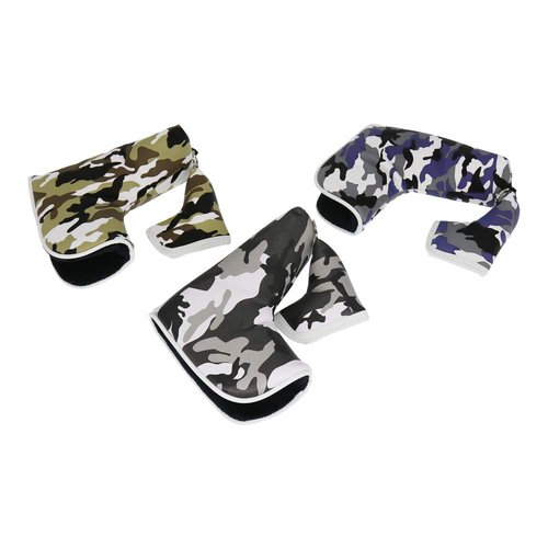 HISTAR Golf Head Cover Putter Cover Protector Camouflage Pattern Soft PU (Camouflage Gray)