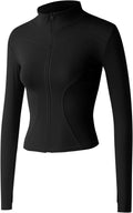 Gacaky Women's Athletic Track Jacket - Slim Fit, Lightweight, Full Zip with Thumb Holes | Perfect for Running