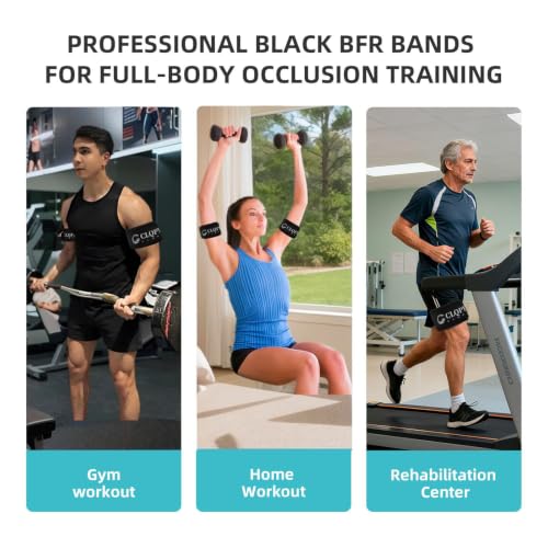 CLQPY 2 Leg Blood Flow Restriction Bands for Occlusion Training & Recovery