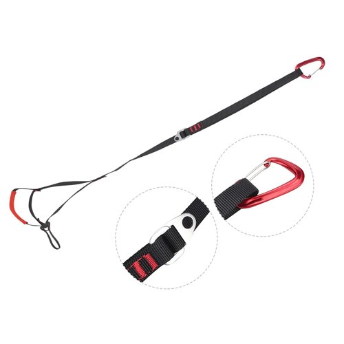 HERCHR 16KN Climbing Ascender Strap, Adjustable Foot Loop Ascender Sling for Rope Ascending Climbing Mountaineering Tree Arborist Expedition Caving Aerial Work Rappel Rescue, Range 31.5-53.1 inch