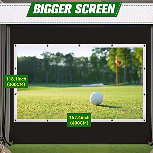 Golf Impact Screen 8.2ft x 8.2ft Thickened Indoor Golf Simulator Screen with Grommets