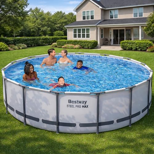 Bestway Steel Pro MAX 15' x 42" Above Ground Pool Set with Pump and Cover