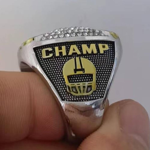 guancrown 2024 Fantasy Football Championship Trophy Ring Award Prize Sports Winner FFL Champion Ring (Size 10, Ring and Stand)