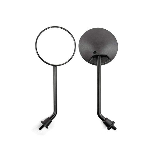 Motorcycle Side Mirror Round 10 mm Black Handlebar Mirror for Motorcycle Bicycle