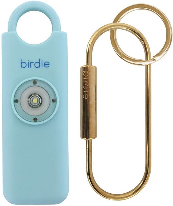 She’s Birdie Personal Safety Alarm for Women - Loud Siren & Strobe Light | Key Chain in Aqua
