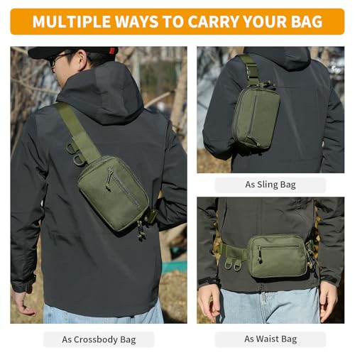 HUNTVP Tactical Fanny Pack Small Waist Bag - Army Green