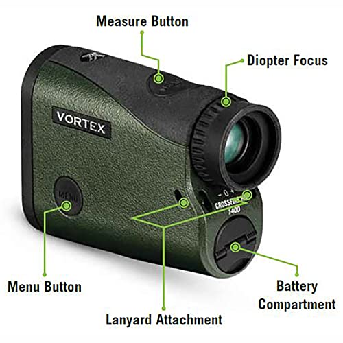 Vortex Crossfire HD 1400 Laser Rangefinder - 1400 Yards, Compact & Waterproof