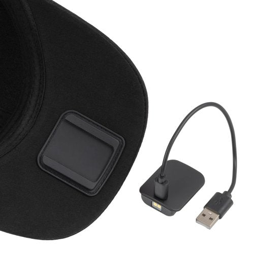 LED Hat Light - POWERCAP Baseball Cap with Light Built in - LED Cap Visor Light with Bright Headlight and IPX4 Rating (2.5 Structured Black)