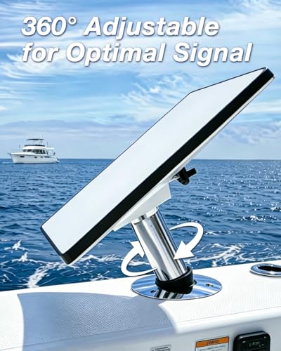 Marine Boat Mount for Starlink Mini Antenna - Stainless Steel, Adjustable & Corrosion-Resistant