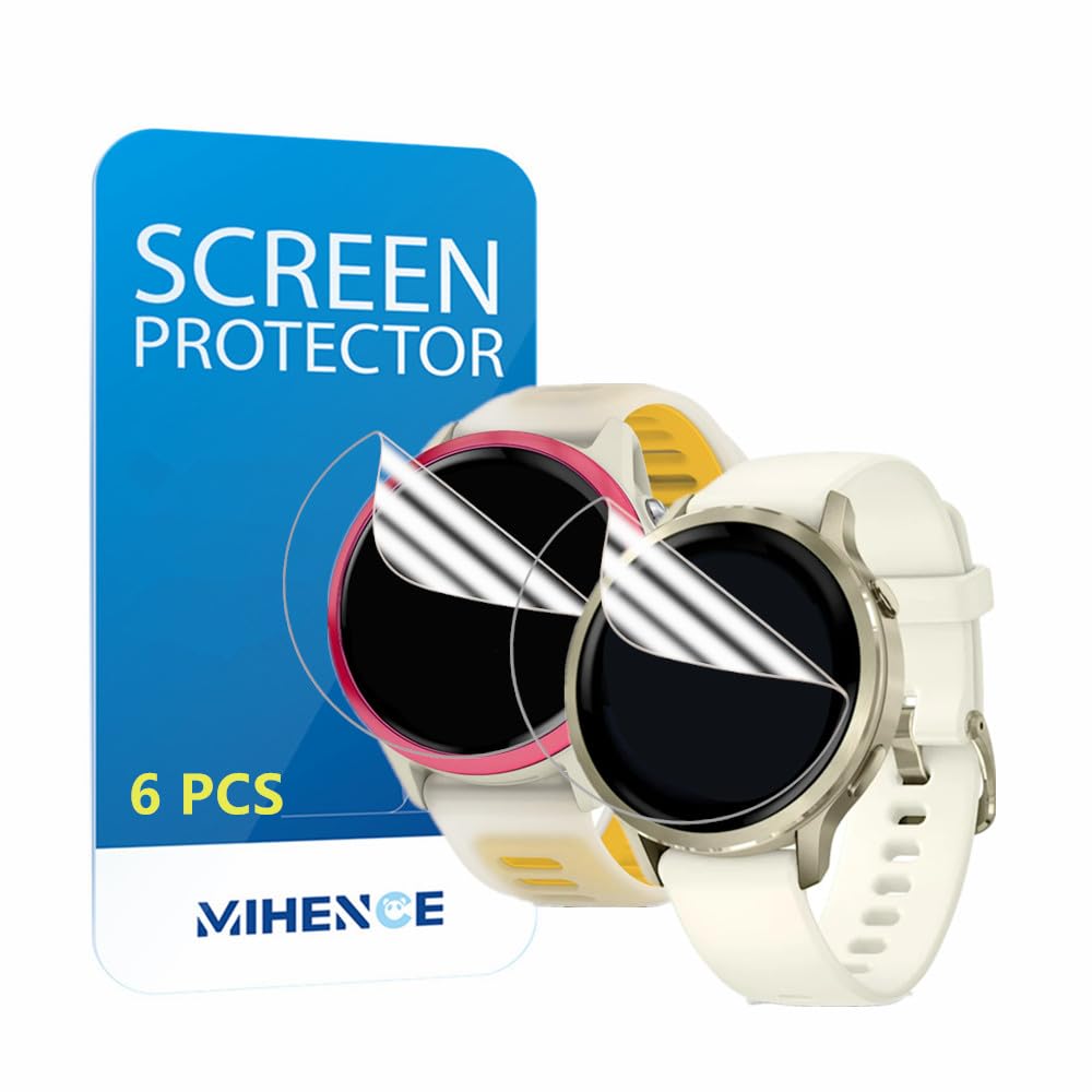 MIHENCE Screen Protector Compatible for Garmin Forerunner 570-42mm / Venu 4-41mm Smartwatch, HD TPU Protective Film (6PCS)