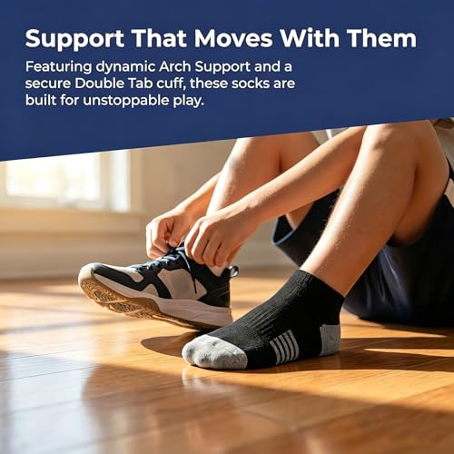 Kids 20 Pairs Boys Low Cut Ankle Socks - Breathable Athletic Crew Socks, Multicolor, 9-12 Years