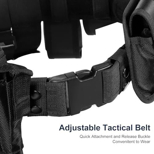 Police Duty Belts for Law Enforcement Uniforms - 10 Black Straps for Officers, Correctional & Hunting Gear
