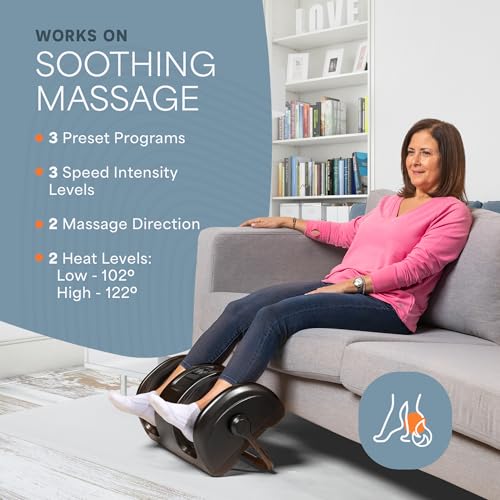 Lifepro RelaxaTilt Shiatsu Foot Massager with Heat and Deep Tissue Rollers