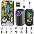 Bextgoo Black 4K Waterproof Body Camera with 64GB, 1200mAh Battery, POV Action Cam for Vlogging & Travel