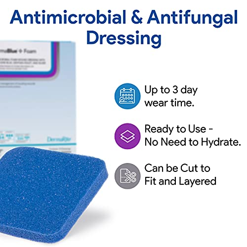 Antimicrobial Foam Wound Dressing 4x5 Inch Conformable 10 Pack