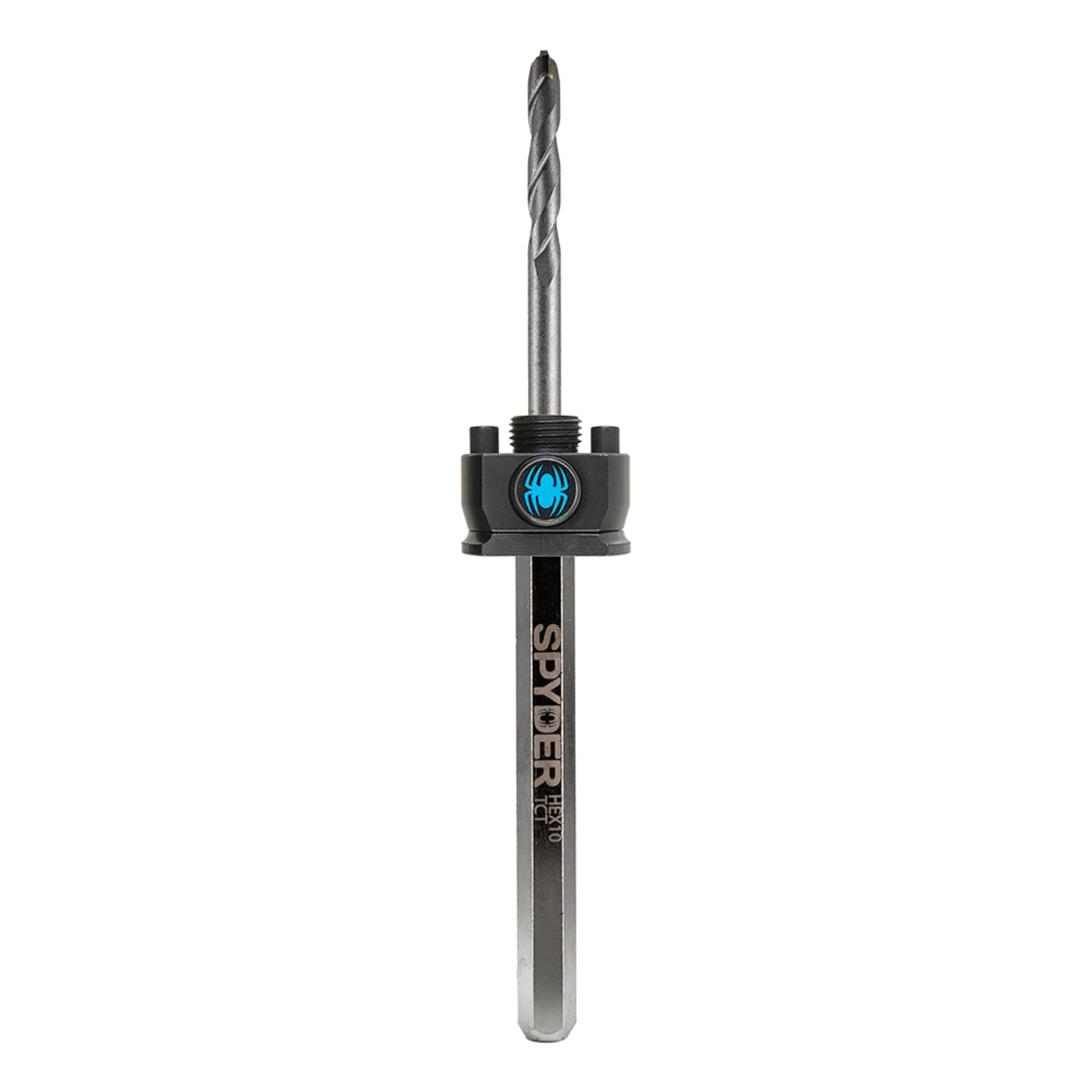 Spyder Hex10 1/2-inch Quick Change Hole Saw Arbor and TCT Pilot Bit Assemby for Cement and Masonry