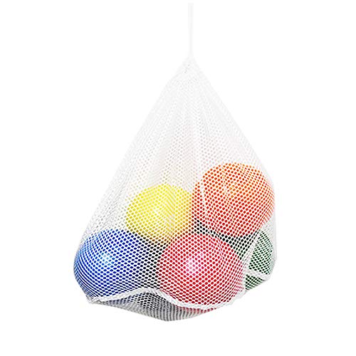 7 Inch Foam Dodgeball Set for Kids & Adults - Soft Skin, Low Bounce, 6 Balls with Mesh Storage Bag