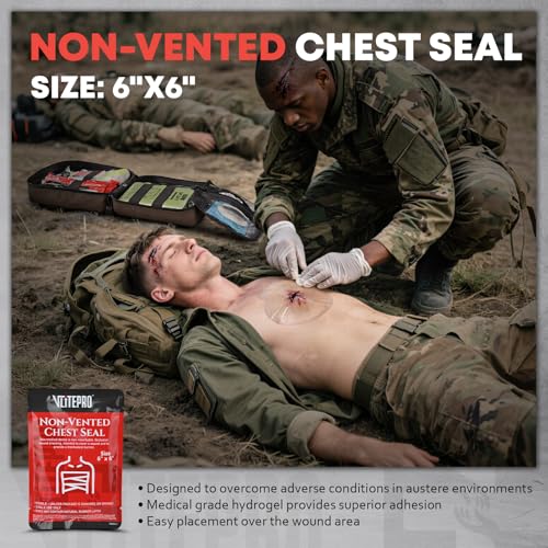 VLITEPRO C-Brown Trauma First Aid Kit 144pcs Portable Emergency Camping Gear with Tourniquet & Splint