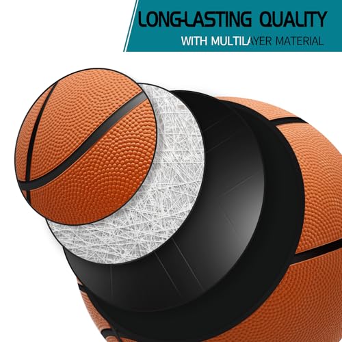 12 Pack 29.5 Inch Official Size Basketballs with Pump - Indoor & Outdoor Play