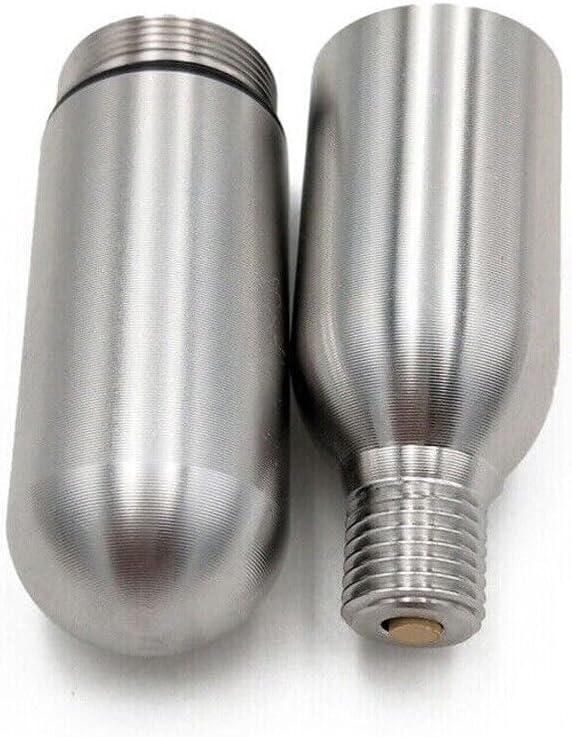 Skiennix Paintball PCP - 12g Refillable CO2 Cartridge with 8mm Male Quick Disconnect Plug
