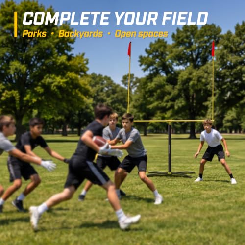 8.5 ft Steel Football Goal Post for Backyard & All-Surface Use