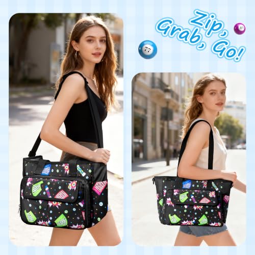 Bingo Bag with Pockets and Shoulder Strap - Bingo Dauber Dabber Organizer