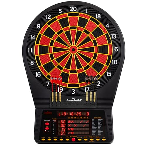 Arachnid Cricket Pro 800 Electronic Dartboard - 15.5" Regulation Size, 40 Games, 179 Variations