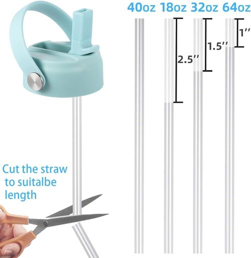 Hydro Flask Straw Lid - Flexible Handle Replacement Cap for 32/40 oz Wide Mouth Bottles