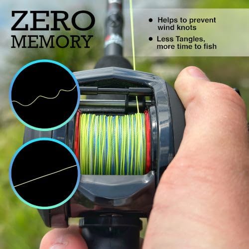 Reaction Tackle Braided Fishing Line - Pro Grade Power for Saltwater & Freshwater - High Visibility Color Braid