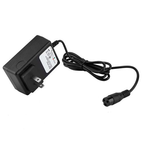 Scooter Battery, 24V 0.6A Electric Scooter Battery Black with 2 Pin Straight Plug for E100 E125 E500S PR200 US Plug 110V