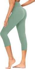 GAYHAY High Waisted Capri Leggings | Soft Slim Yoga Pants for Running & Cycling
