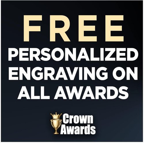 Crown Awards G.O.A.T. Trophy - 6" Gold Trophy on White Marble Base with Custom Engraving