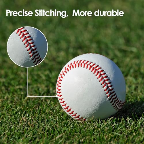 12-Pack Standard Size Unmarked Baseballs - Practice & Training Balls, 9 Inch