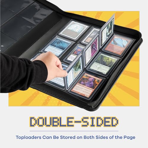 252 Card Trading Card Binder with 20 Top Loaders - Black Variation of 252cards