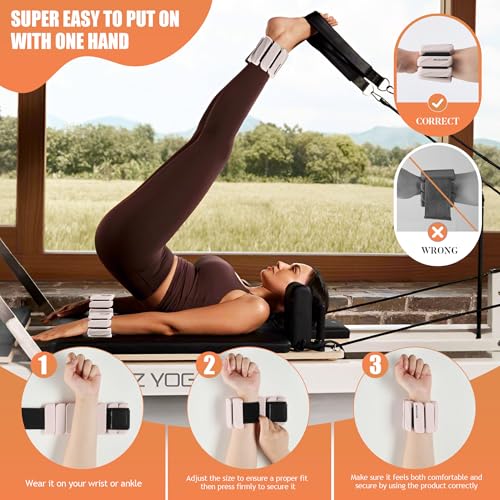 Begej Ankle & Wrist Weights Set of 2 - Beige 2 lb Pair Adjustable for Pilates Walking