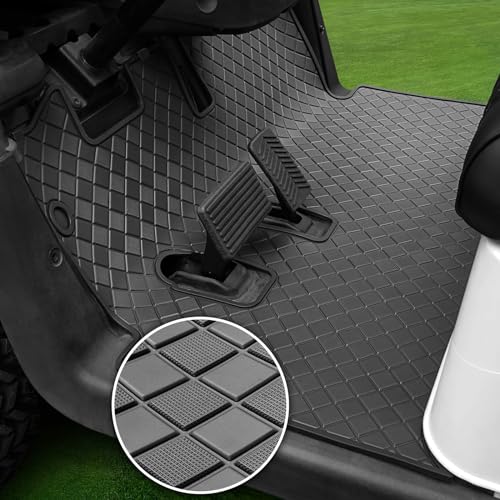 Golf Cart Floor Mat for EZGO RXV & 2Five Black Trim - Durable Rubber Cover