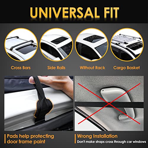 Black & Orange 20 cu ft Waterproof Car Rooftop Cargo Carrier Bag - Asinking