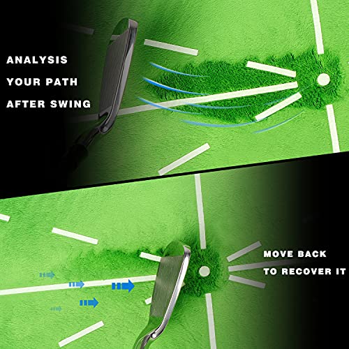 Premium Impact Golf Mat with Swing Path Trace & Shock Absorption