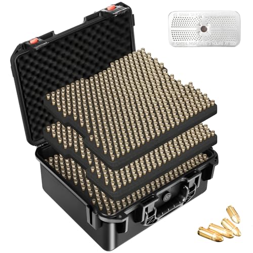 HOSOCASE 3-Layer Waterproof Ammo Storage Box 1296 Rounds for 9mm, .380, .45 ACP