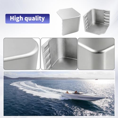 Pontoon Boat Aluminum Corner Cap Casting for 90 Rounded Corners - Variation 1
