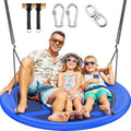Everyfun 43-Inch Saucer Tree Swing for Kids & Adults - Blue - 700lbs Capacity