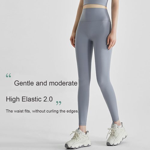 DAISHA Women’s 2 Piece Yoga Workout Outfits Sets,Seamless Yoga Leggings with Padded Stretchy Sports Bra,Gym Clothes. Gray