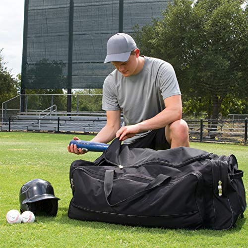 Large Wheeled Sports Equipment Bag for Baseball, Football & Travel