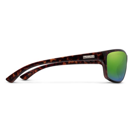 Suncloud Sentry Polarized Sunglasses, Tortoise Frame, Green Mirror Polycarbonate Lenses, One Size