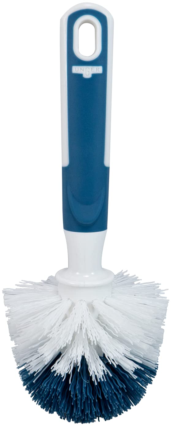 Unger Sink & Dish Scrub Brush - Non-Scratch Bristles for Hard-to-Reach Corners | Ideal for Glassware & Pots