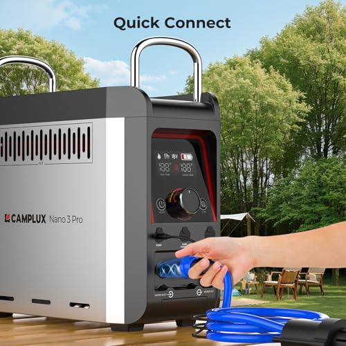 CAMPLUX Nano 3 Pro Portable Battery-Powered Water Heater & Shower - Camping & Outdoors