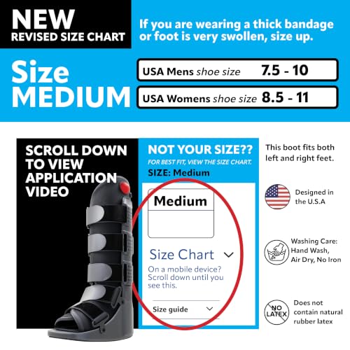 Medium Tall Side Pump Fracture Boot for Ankle Support - Braceapedia