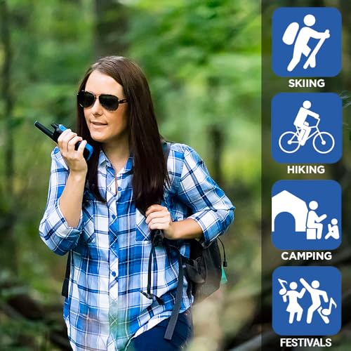 Two-Way Radio Set 3 Pack - 22 Channels, 25 Mile Range, Rechargeable, NOAA Weather Alerts