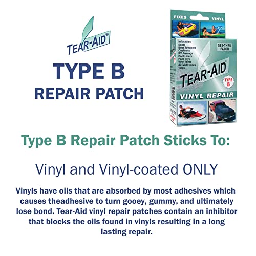 Tear-Aid Vinyl Repair Patch Kit 3" x 5' Roll (Pack of 2) Clear - Waterproof
